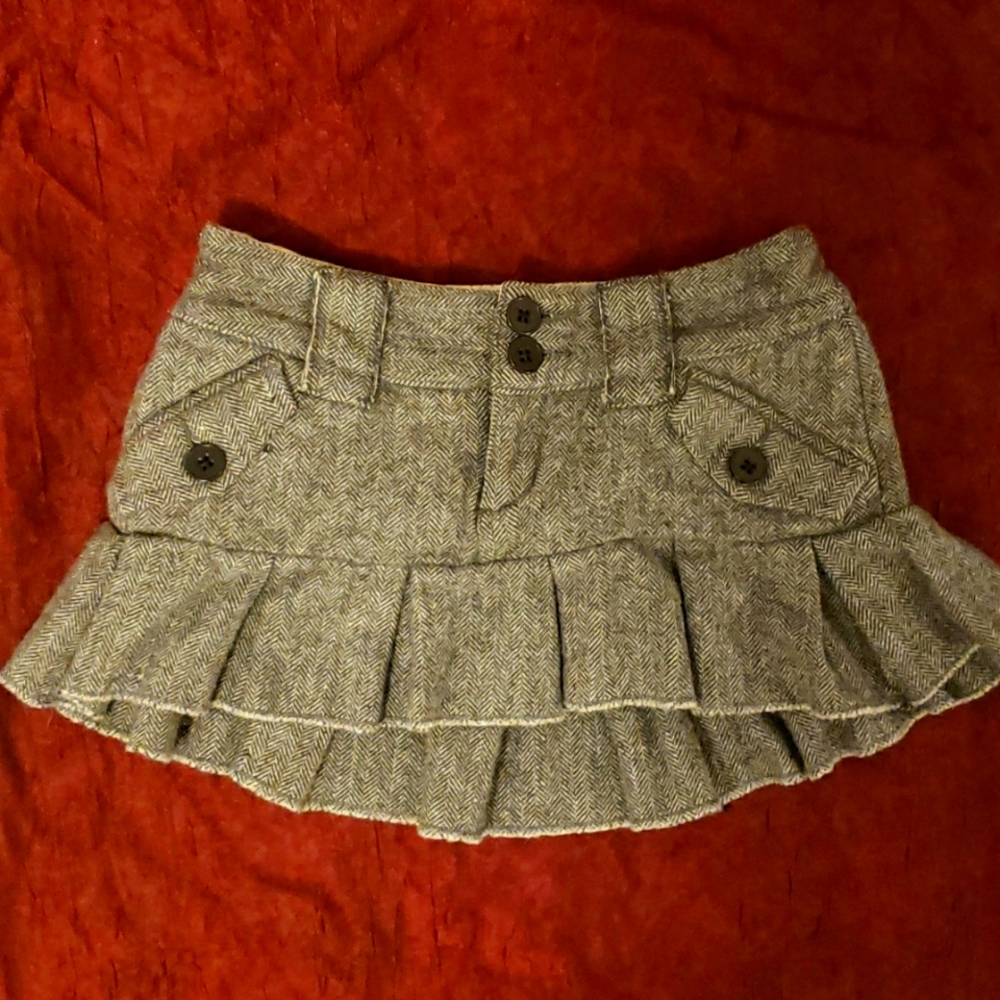 Triple Five Soul Vintage black grey mini skirt